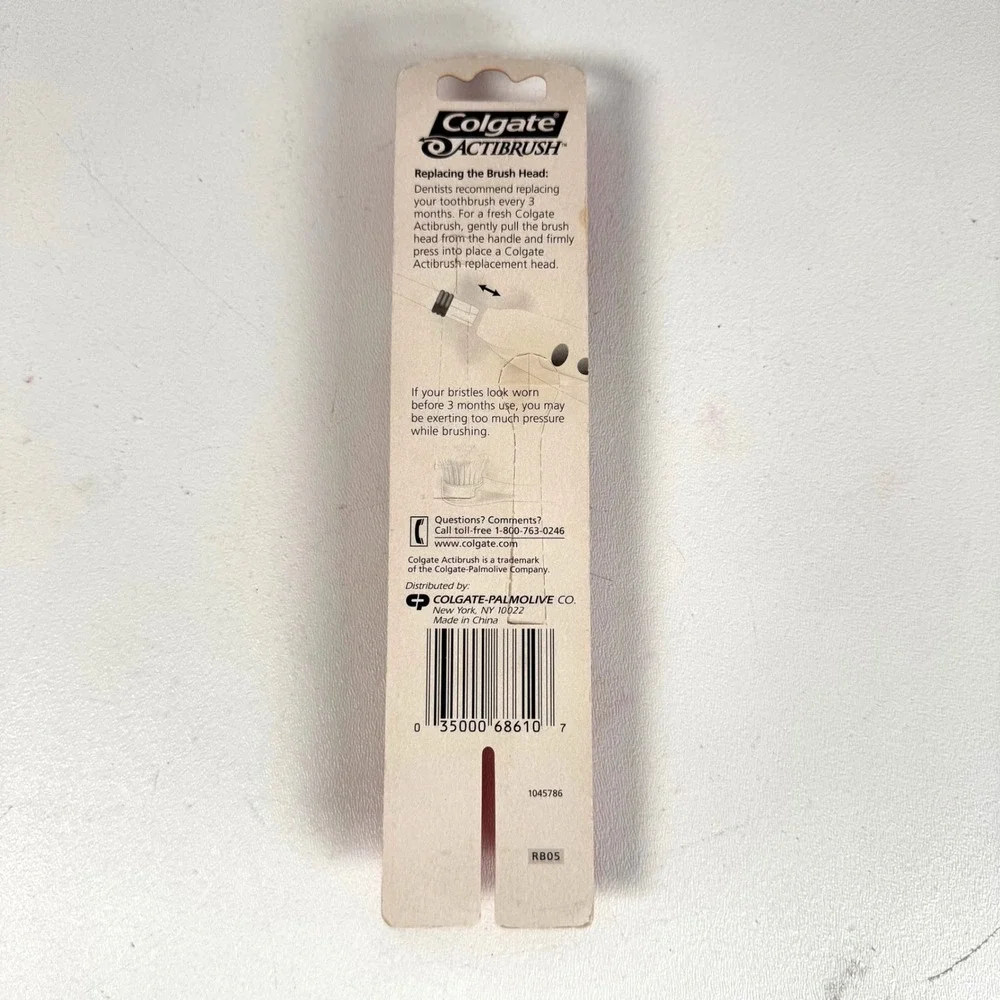 Colgate Actibrush Replacement Heads 2 Count Battery Powered Toothbrush New